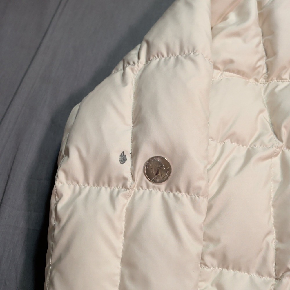 The North Face Metropolis 550 Down Parka Jacket Womens Size M White Long Quilted - Picture 7 of 15